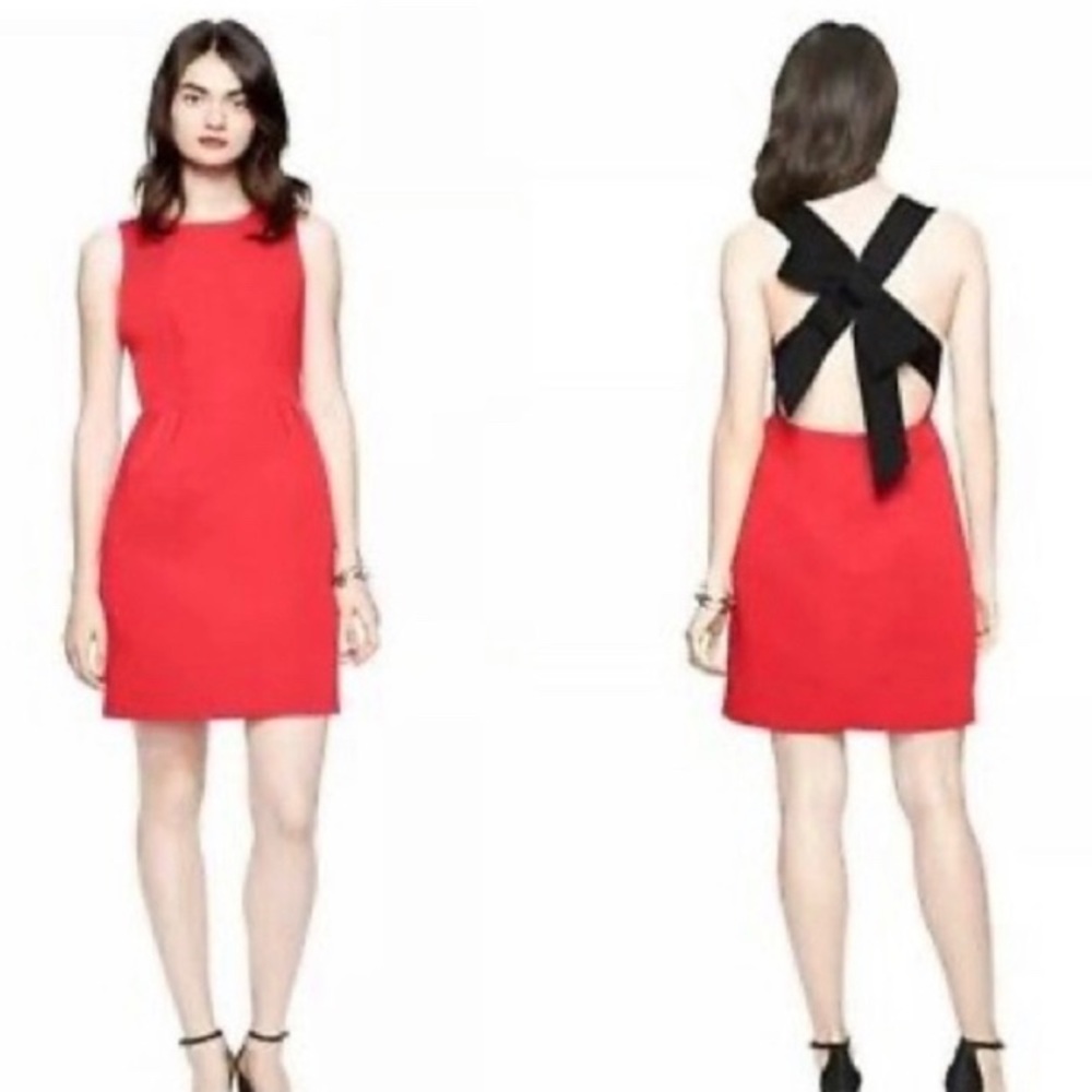 KATE SPADE BOW BACK - RED MINI DRESS